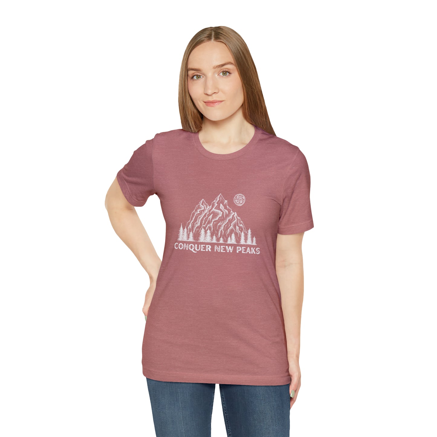 Conquer New Peaks Unisex Jersey Short Sleeve Tee