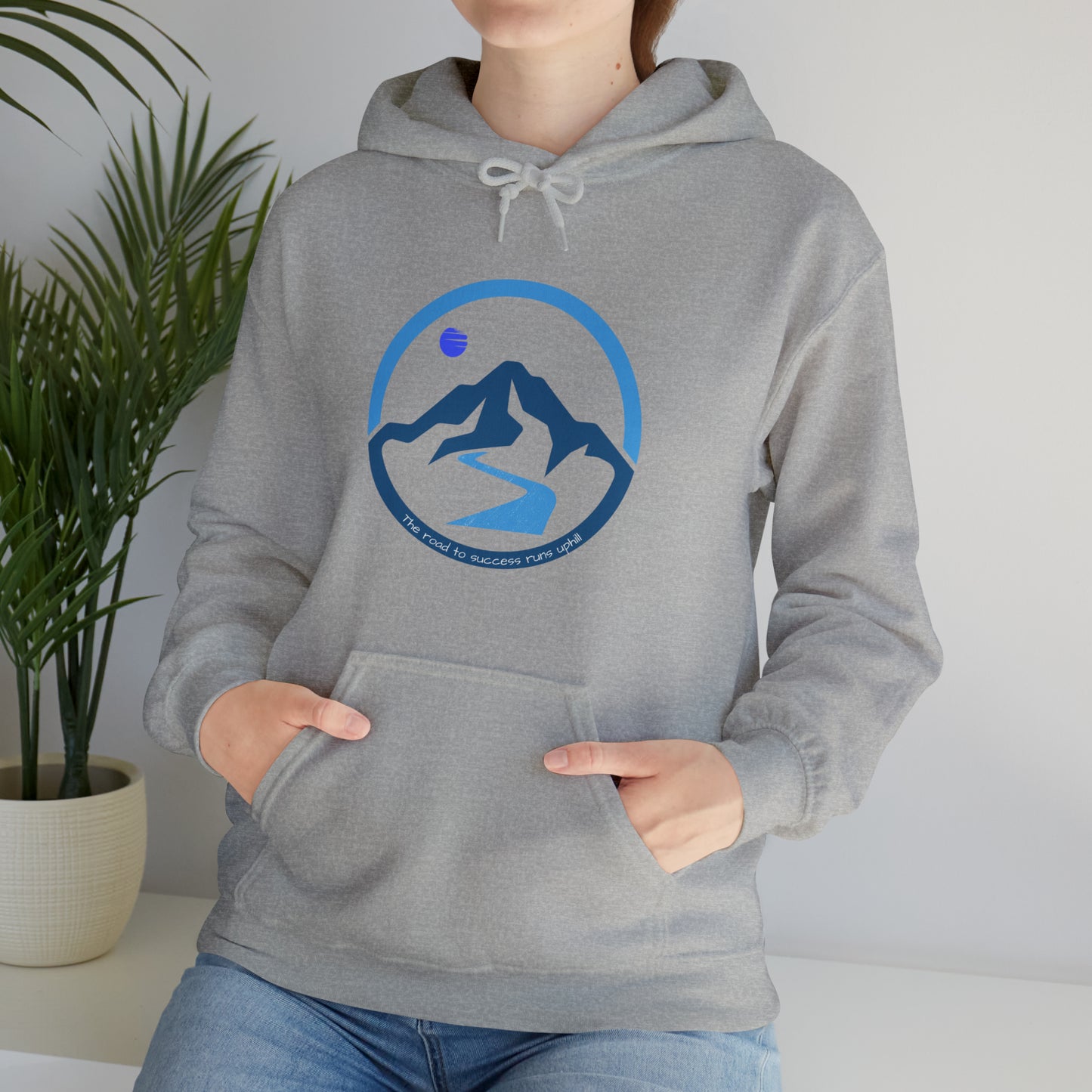 The Road to Success Runs Uphill Unisex Heavy Blend™ Hooded Sweatshirt