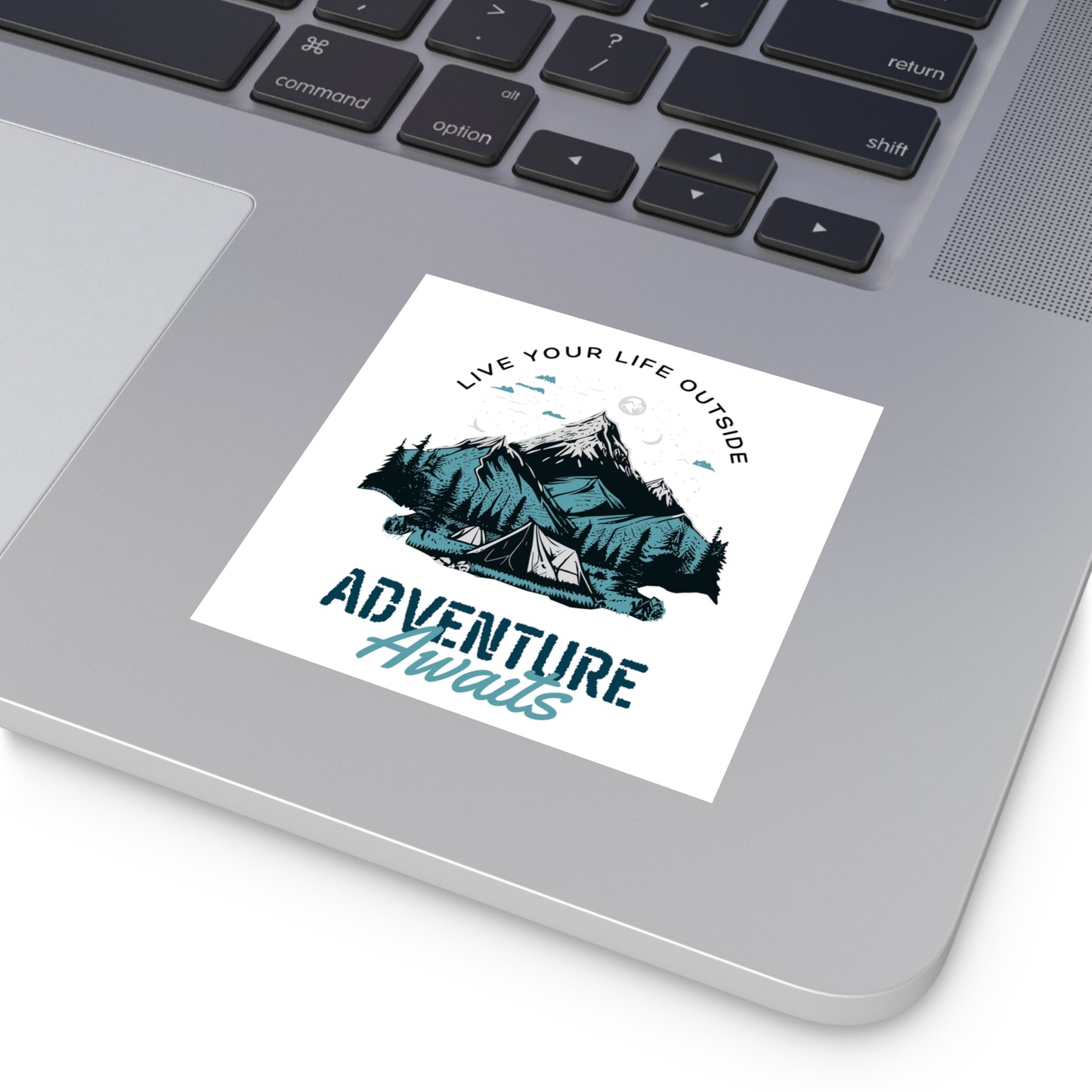 Live Your Life Outside Square Vinyl Sticker