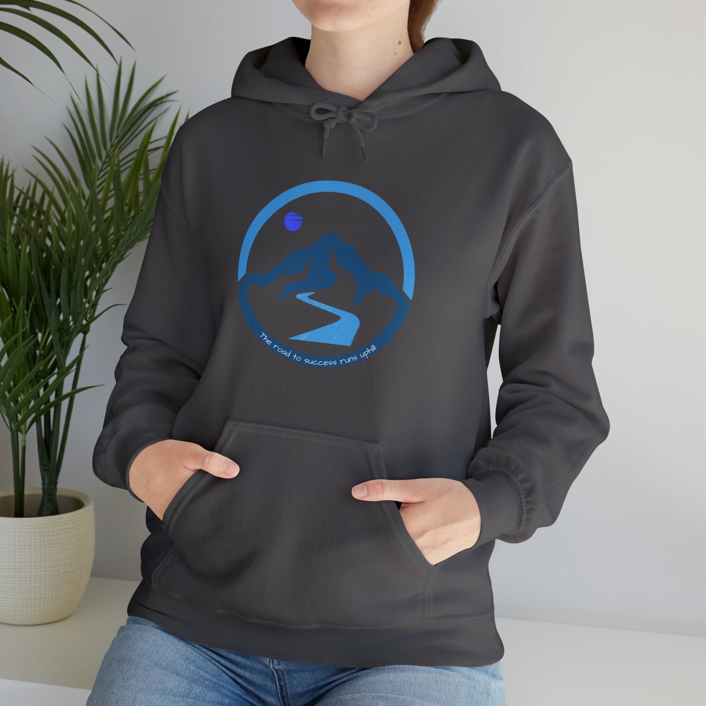 The Road to Success Runs Uphill Unisex Heavy Blend™ Hooded Sweatshirt