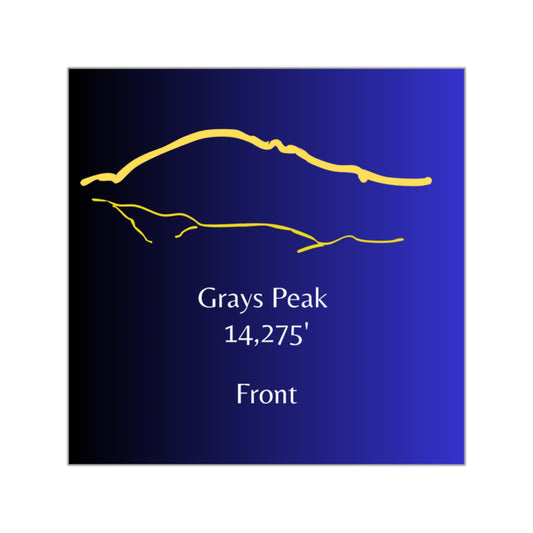 Grays Peak 14er Square Vinyl Sticker