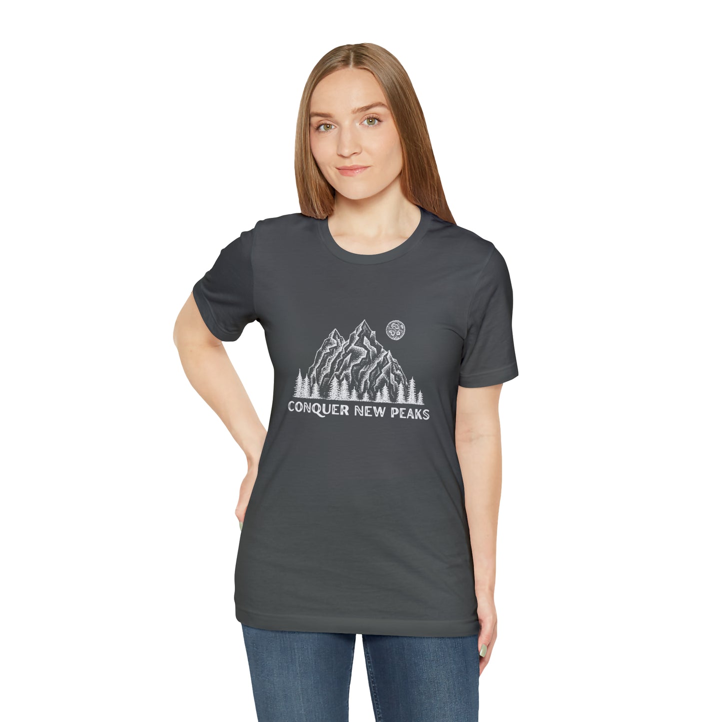 Conquer New Peaks Unisex Jersey Short Sleeve Tee