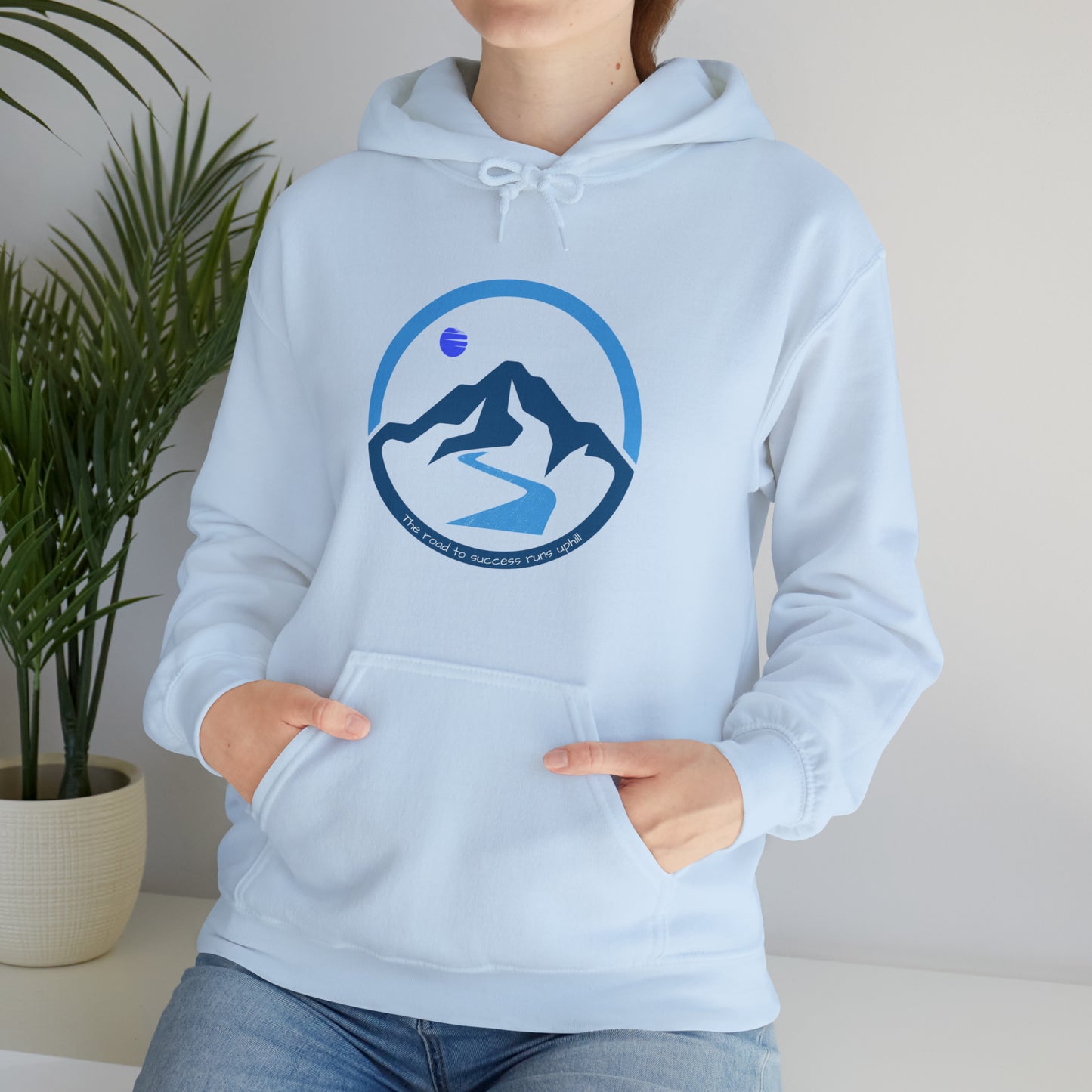 The Road to Success Runs Uphill Unisex Heavy Blend™ Hooded Sweatshirt