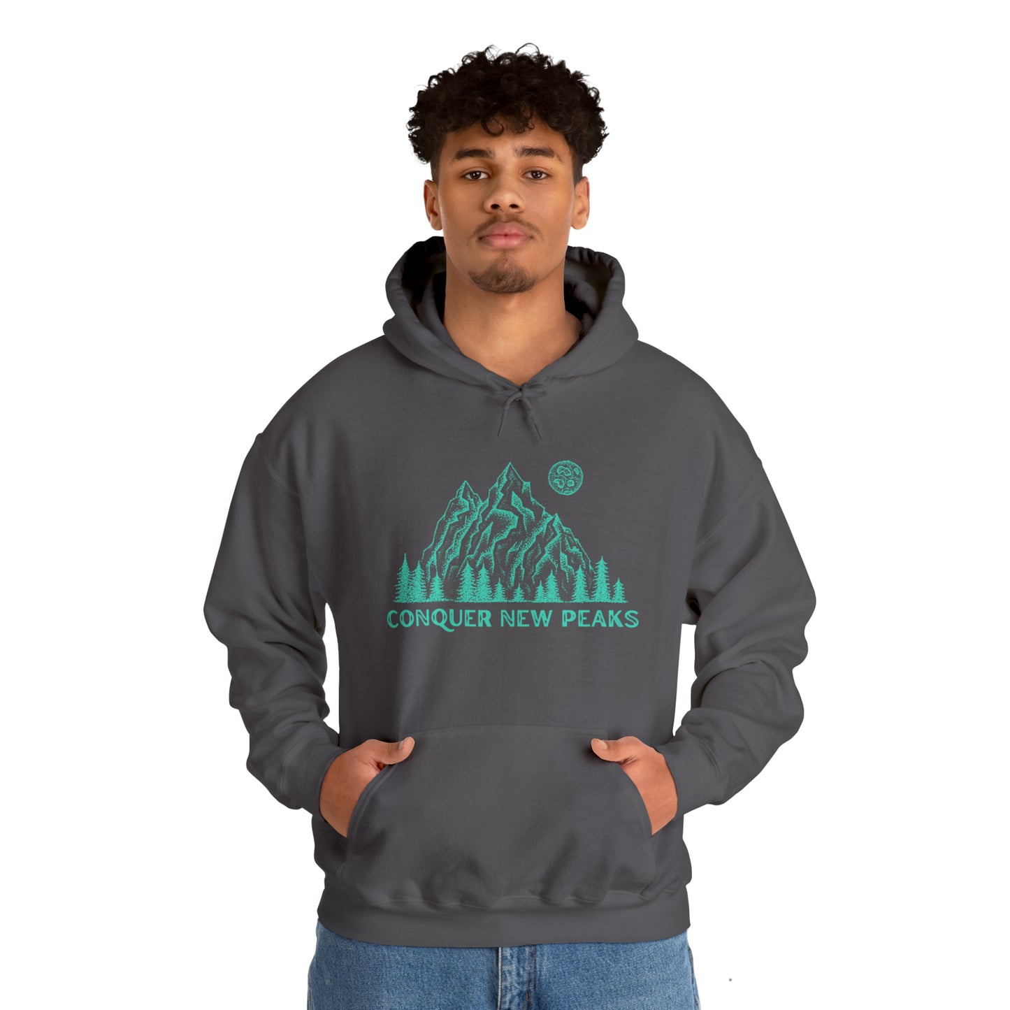 Conquer New Peaks Unisex Heavy Blend™ Hooded Sweatshirt