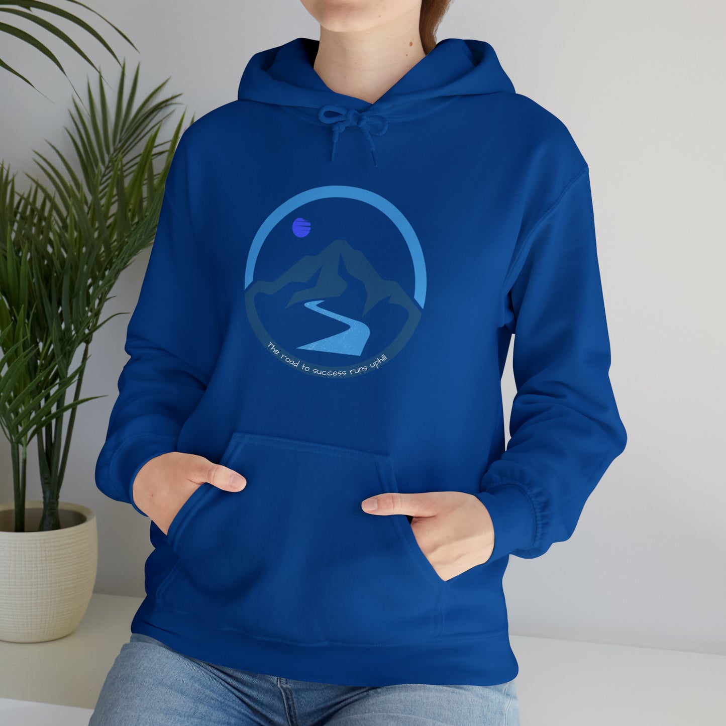 The Road to Success Runs Uphill Unisex Heavy Blend™ Hooded Sweatshirt