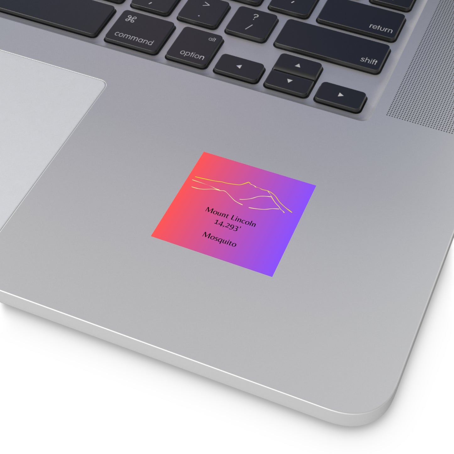 Mount Lincoln 14er Square Vinyl Sticker