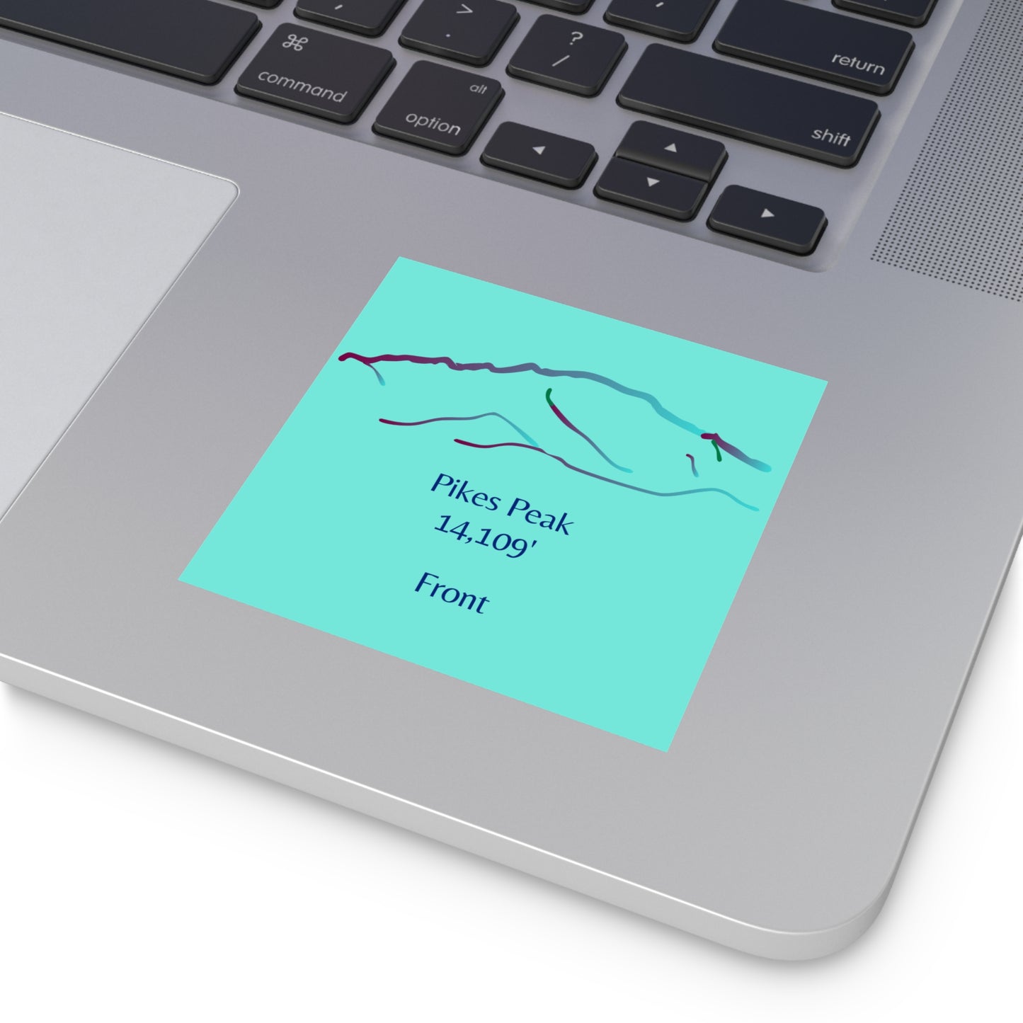 Pikes Peak 14er Square Vinyl Sticker