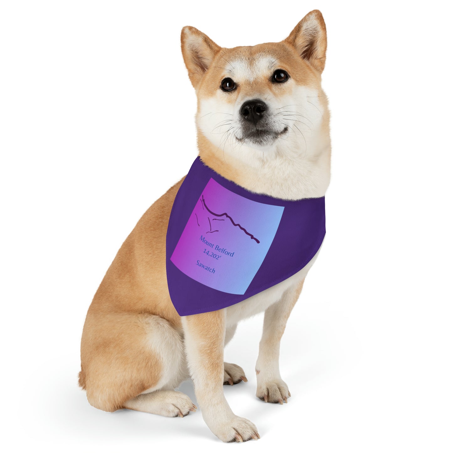 Mount Belford 14er Pet Bandana Collar