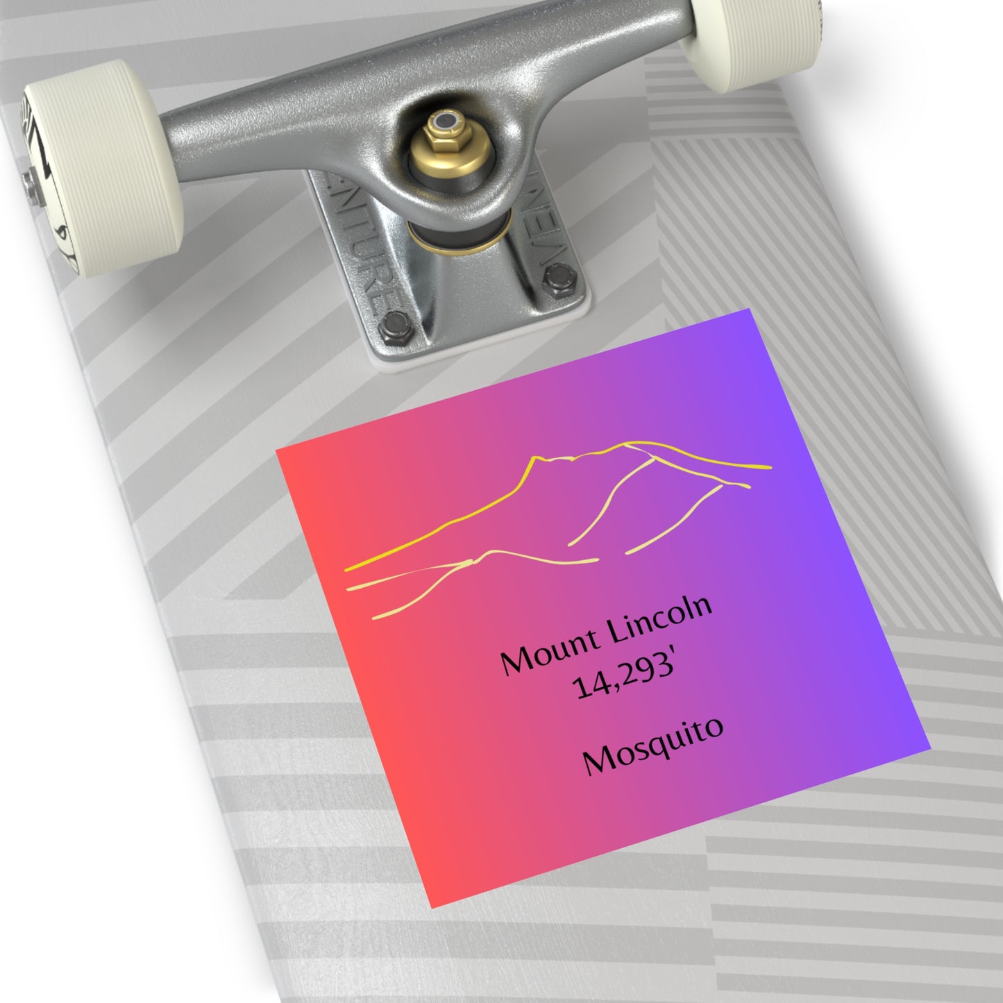 Mount Lincoln 14er Square Vinyl Sticker