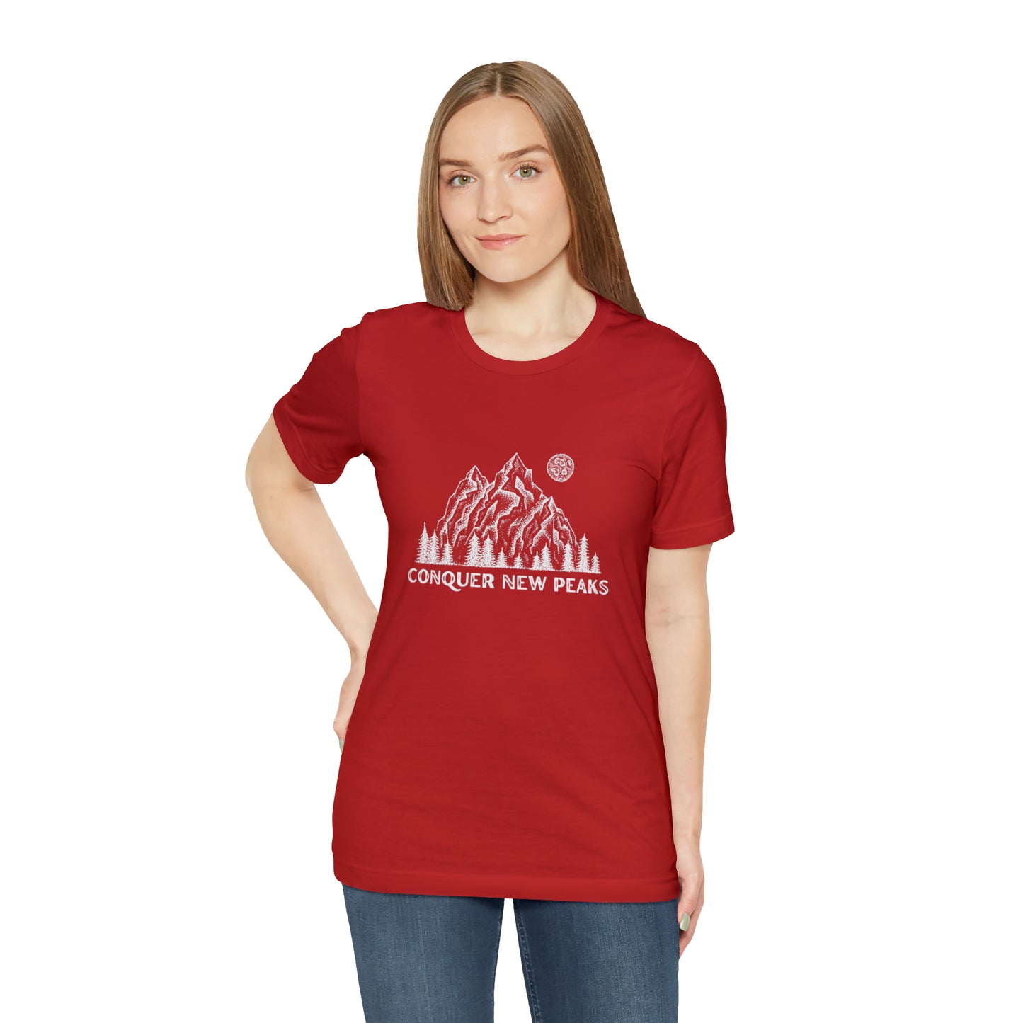 Conquer New Peaks Unisex Jersey Short Sleeve Tee