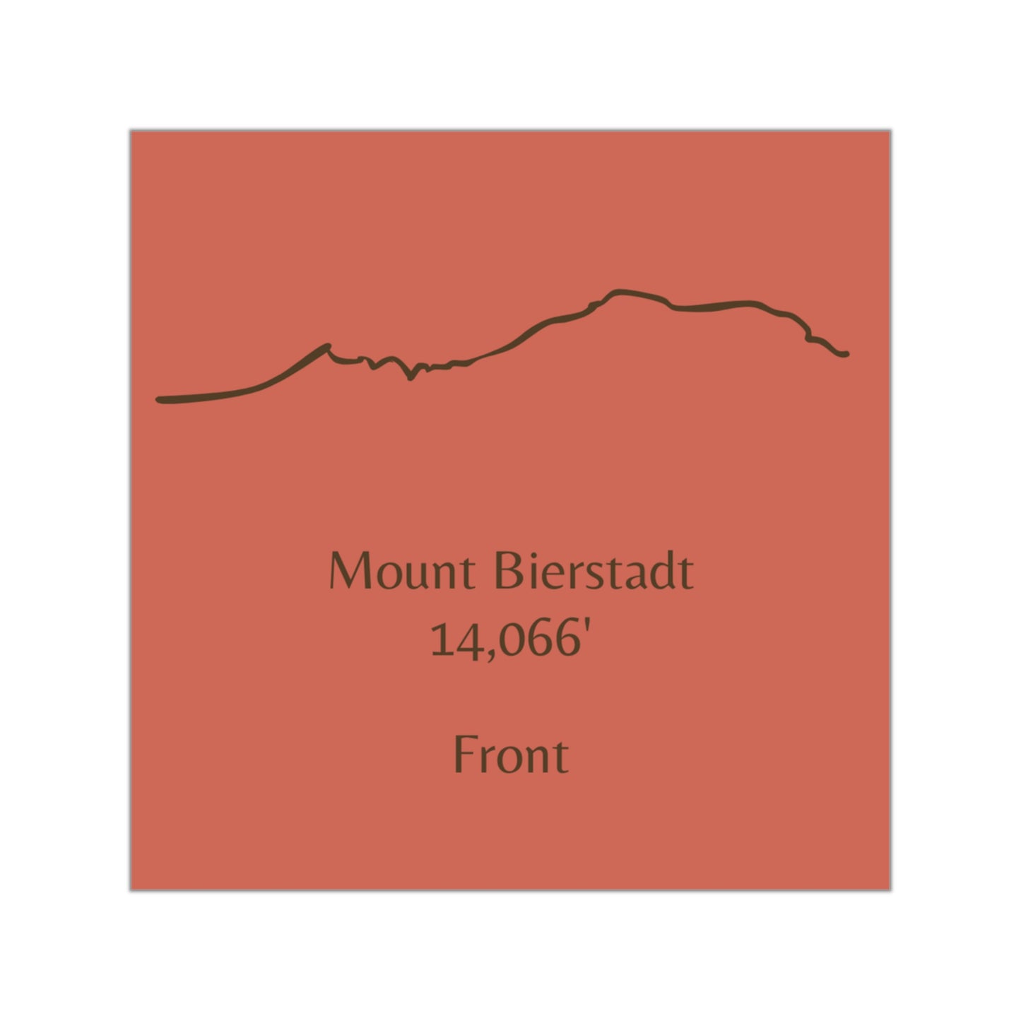 Mount Bierstadt 14er Square Vinyl Sticker