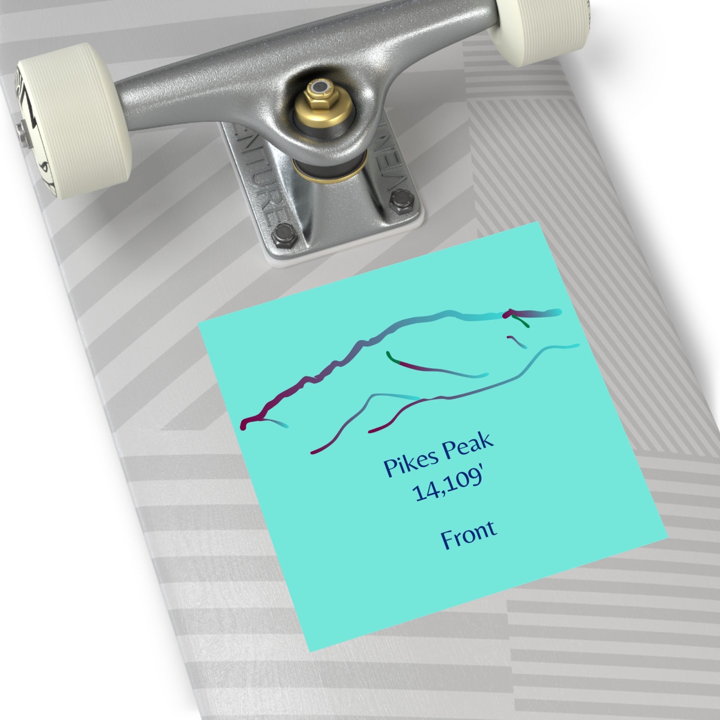 Pikes Peak 14er Square Vinyl Sticker