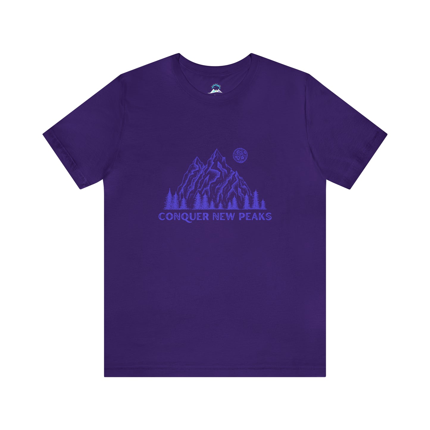 Conquer New Peaks Unisex Jersey Short Sleeve Tee - Purple