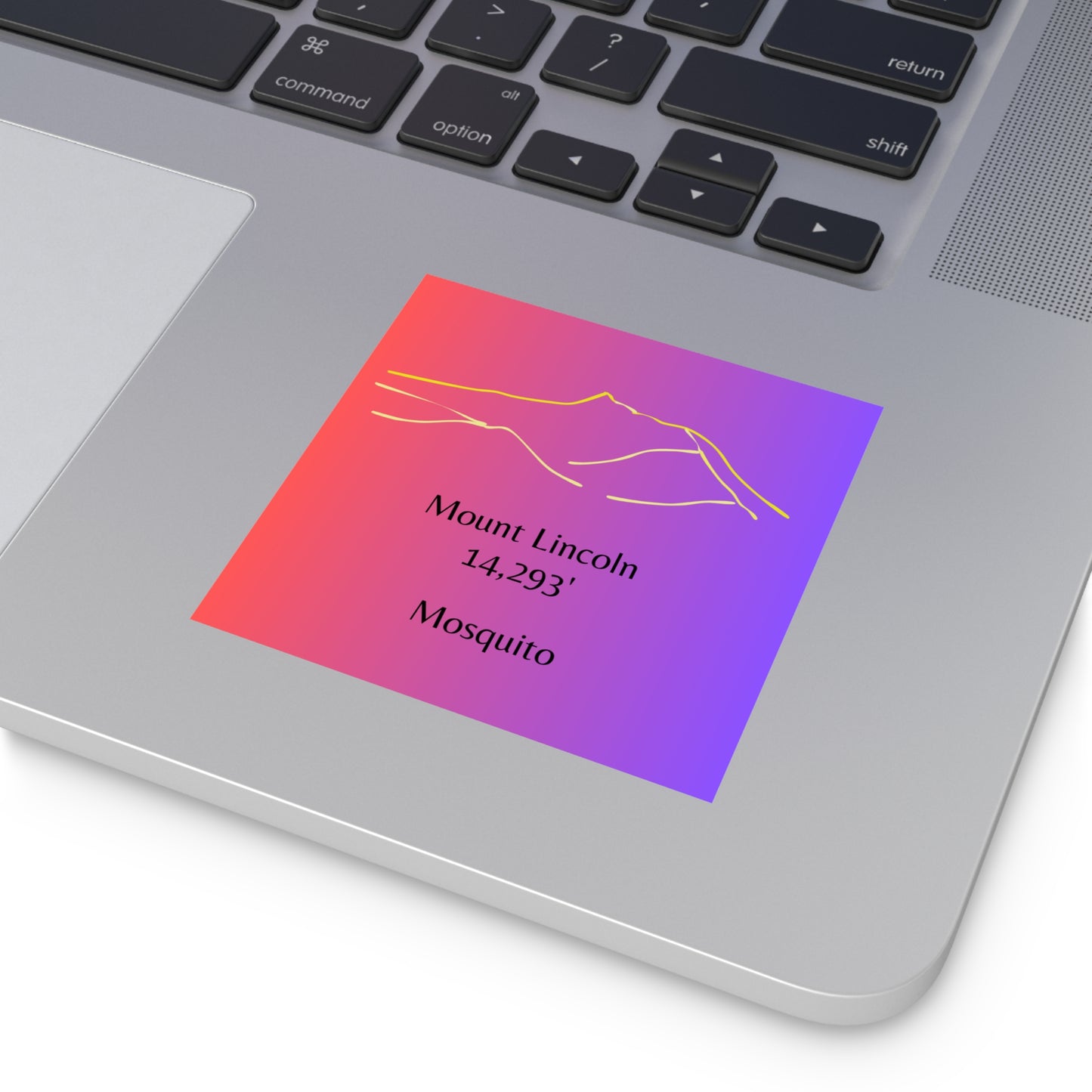 Mount Lincoln 14er Square Vinyl Sticker